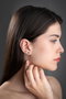 Heliophilia Silver Pendientes de Plata de Ley 925 con Baño de Oro Rosa y Circón